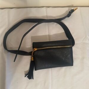 Black Leather Crossbody Bag